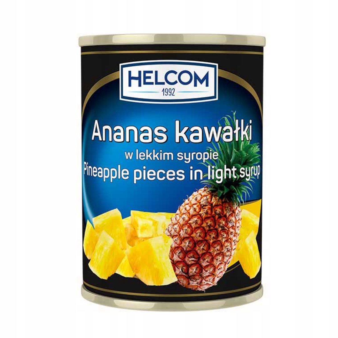 Ananas w Syropie HELCOLM Kawałki Puszka 580 ml x 8 EAN (GTIN) 5907431657245