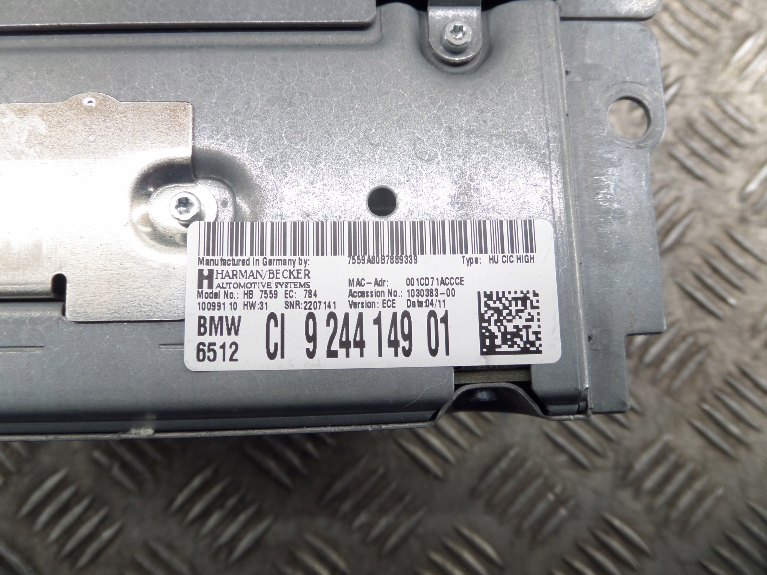 RADIO navigation player CIC BMW F12 924414901