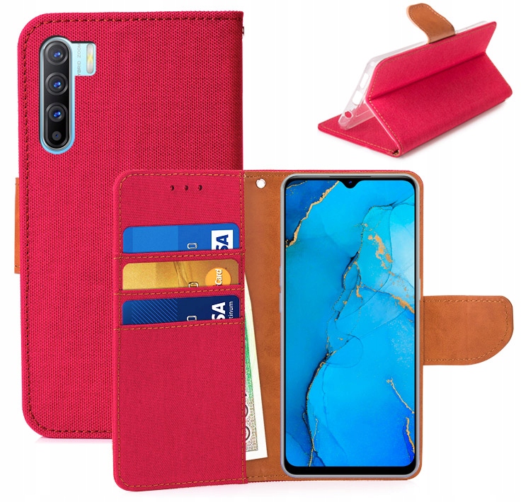 

Etui Portfel Canvas Do Oppo Reno 3