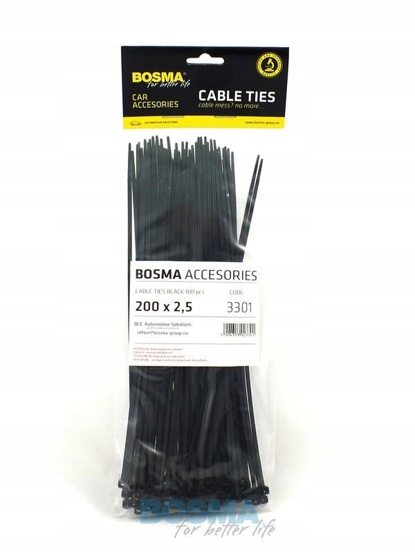 

Opaska Kablowa 2,5X200 100SZT Czarna