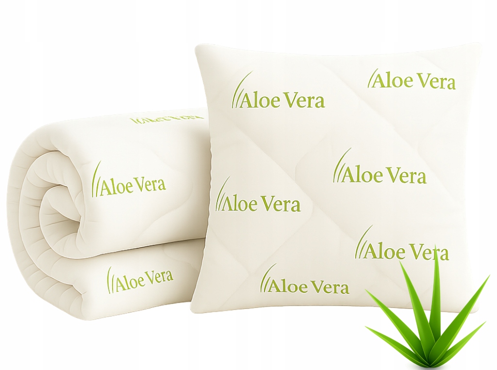 Celoroční Přikrývka 220x200 Polštář 70x80 Aloe Vera Antialergická sada
