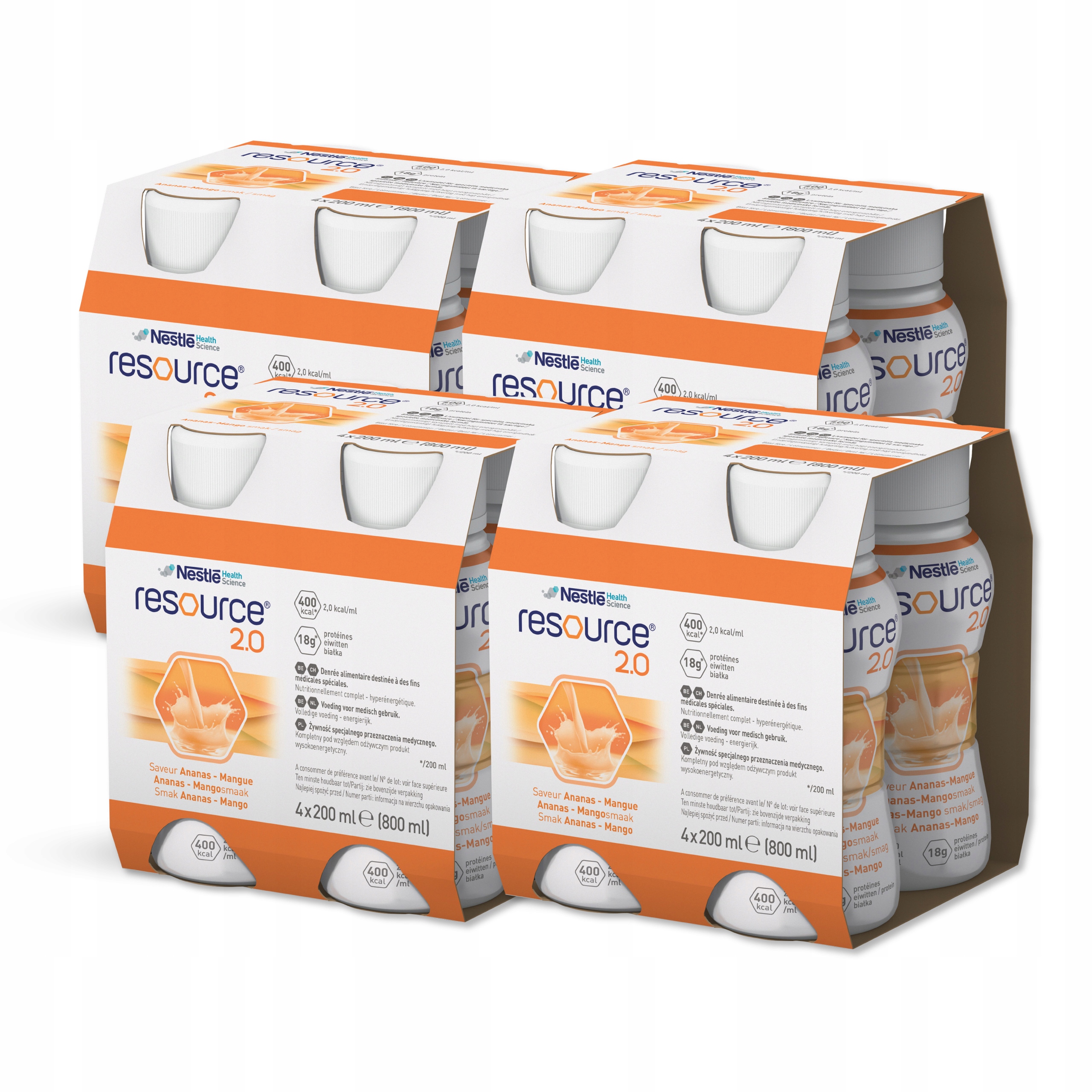 Nestle Resource 2.0 drink Ananas Mango 16x 200 ml