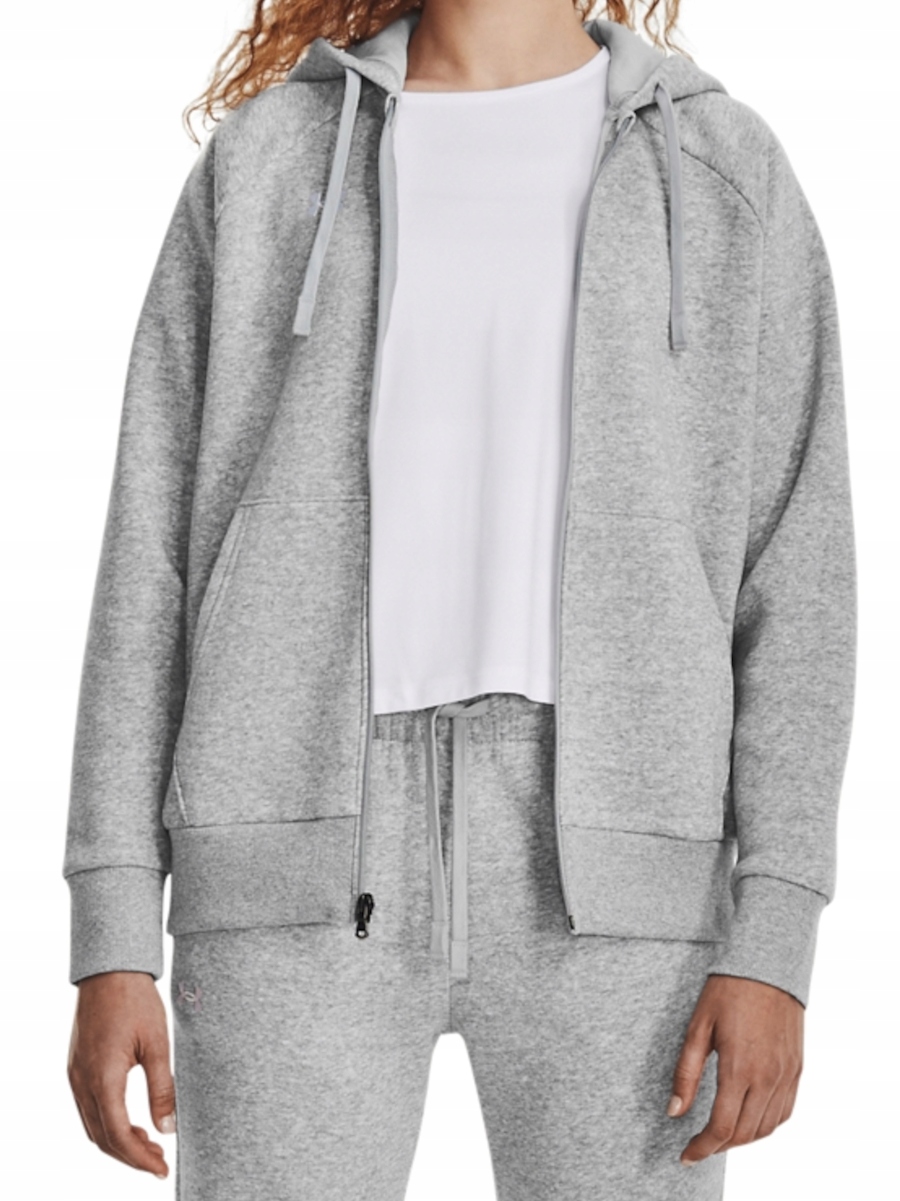 Mikina dámská Under Armour 1379497-012 tepláková s kapucí na zip šedá M