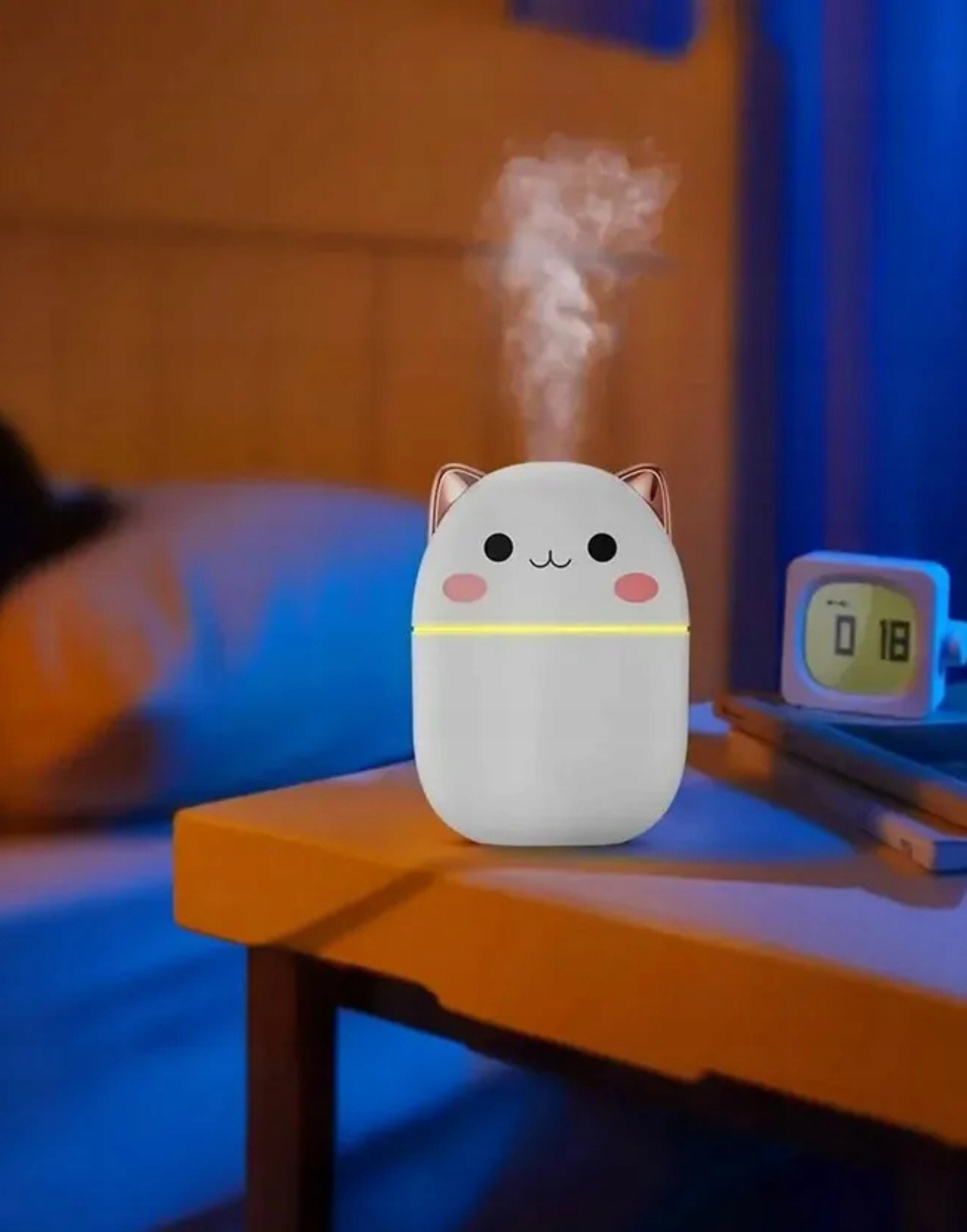 Nawilżacz powietrza LED kotek USB RegMag LN-04