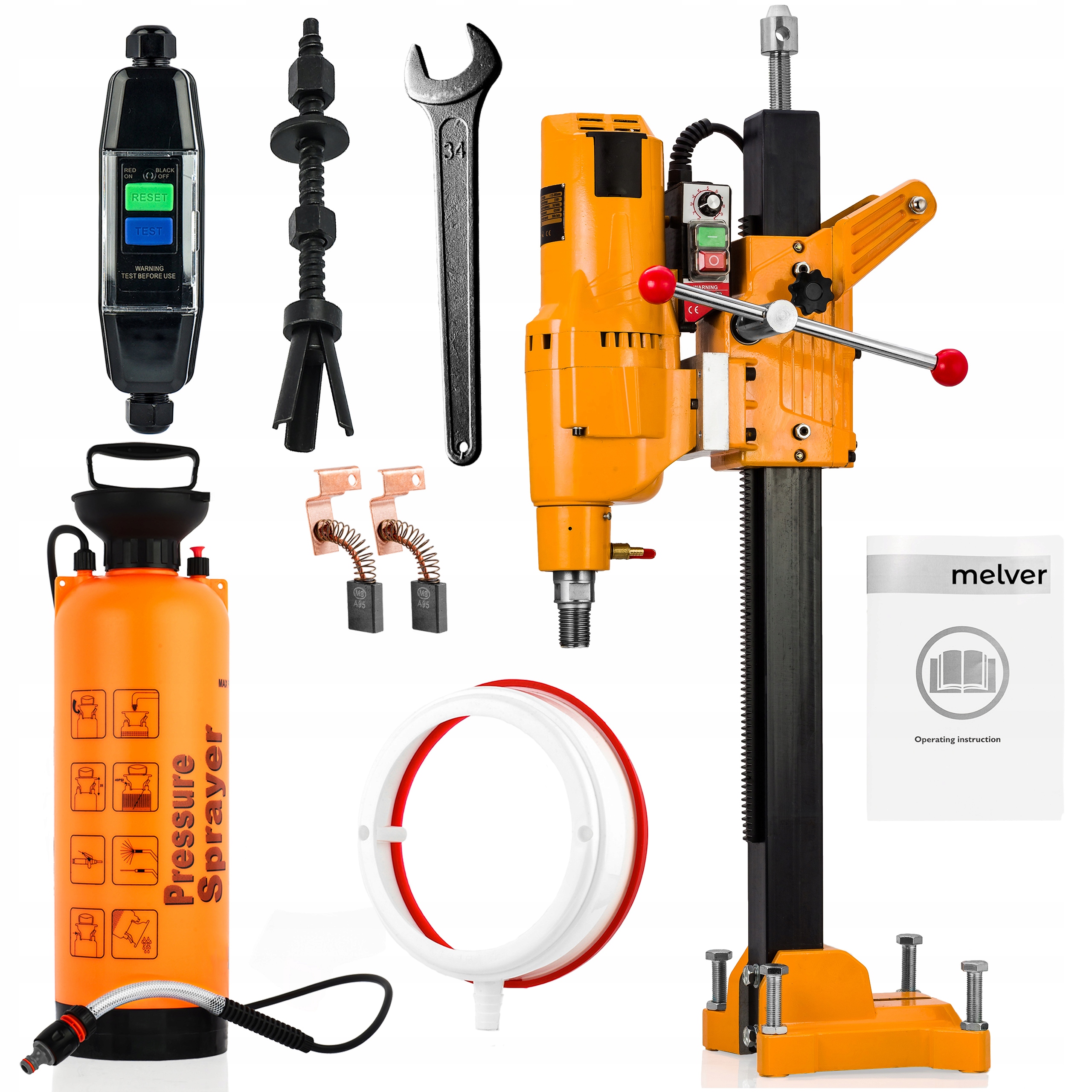 Wiertnica do betonu 3950 Watt FI 255 Hydronetka Zestaw 3 Seria MV-255 set 3