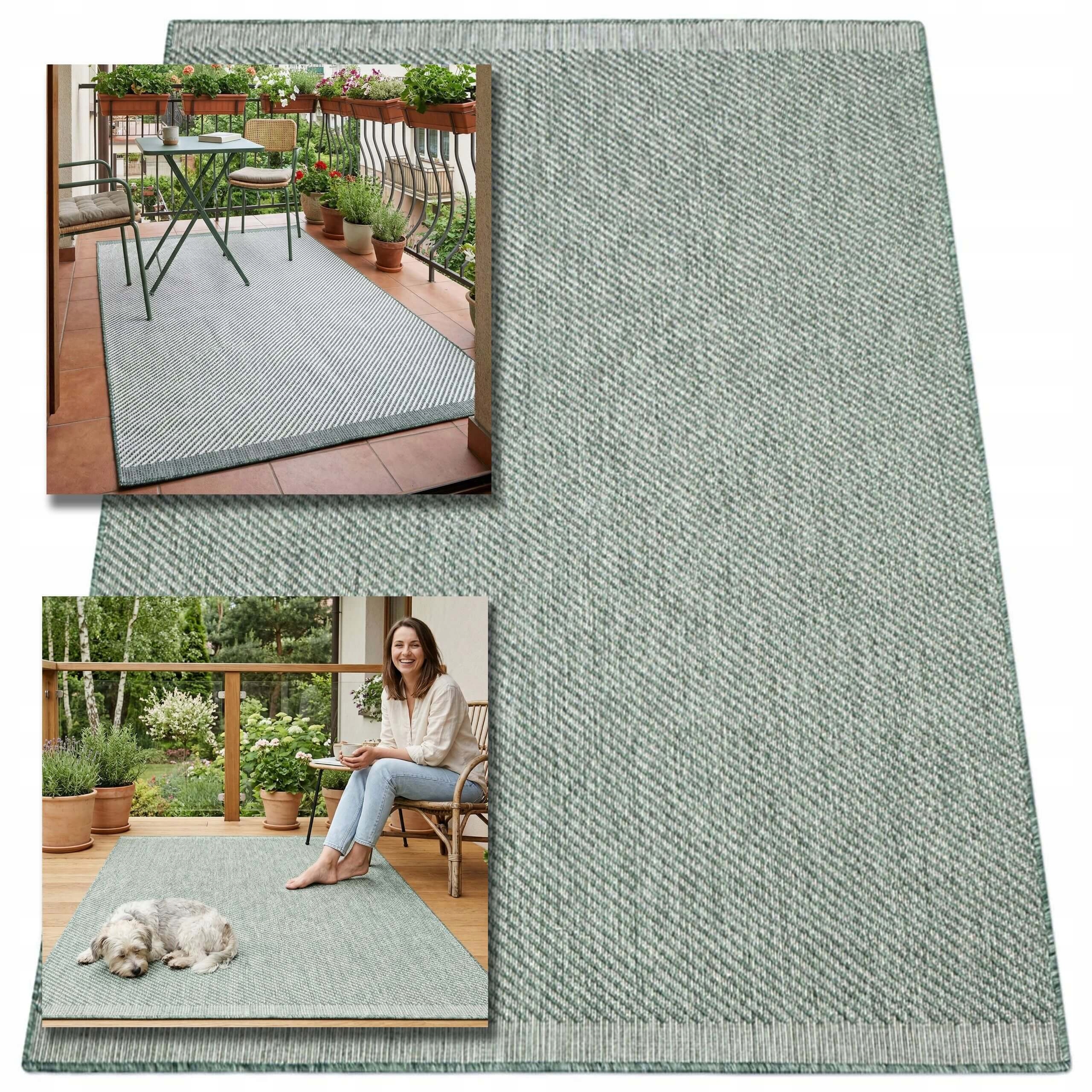 Vonkajší Terasový Koberec 140X200 Vodotesný Do Záhrady Na Terasu, Balkón, Rohož