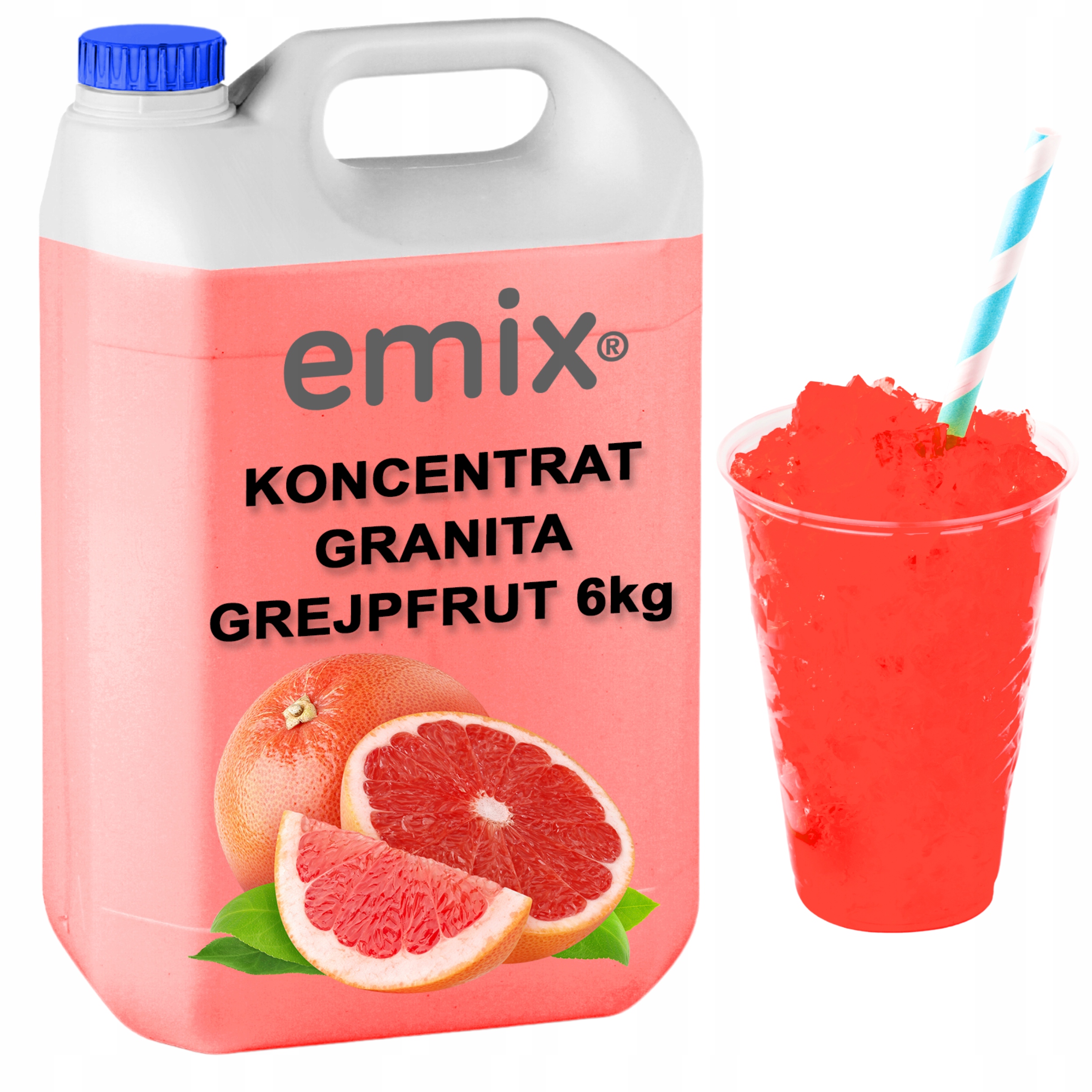 Syrop 5L Koncentrat Do Granity Grejpfrut 1:7 6kg Slush Emix