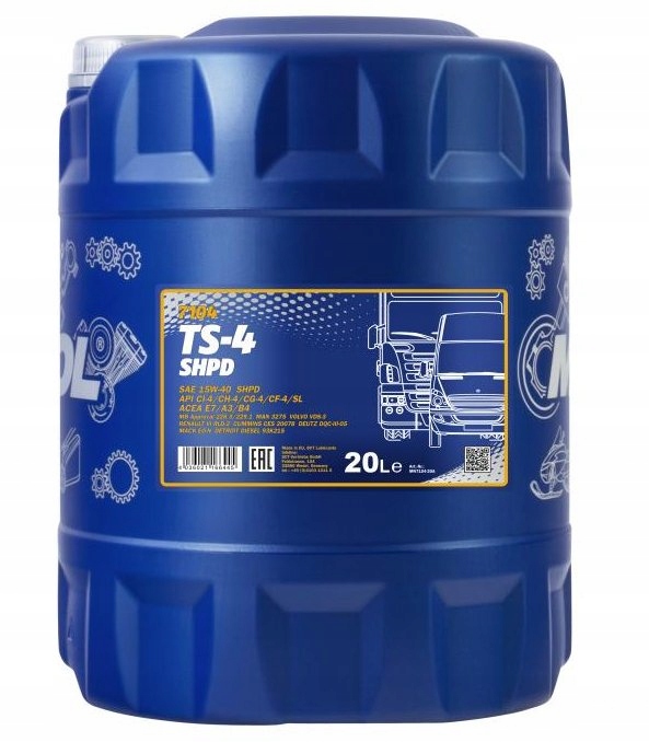 

Olej Silnikowy Mannol TS-4 Extra Shpd 15w40 20L