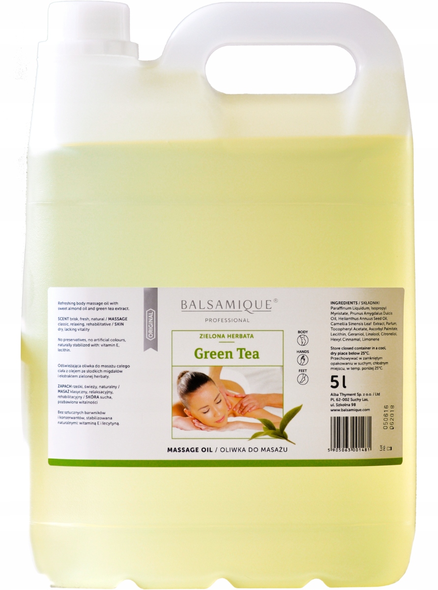 Balsamiqu Oliwka do masażu Zielona herbata 5L