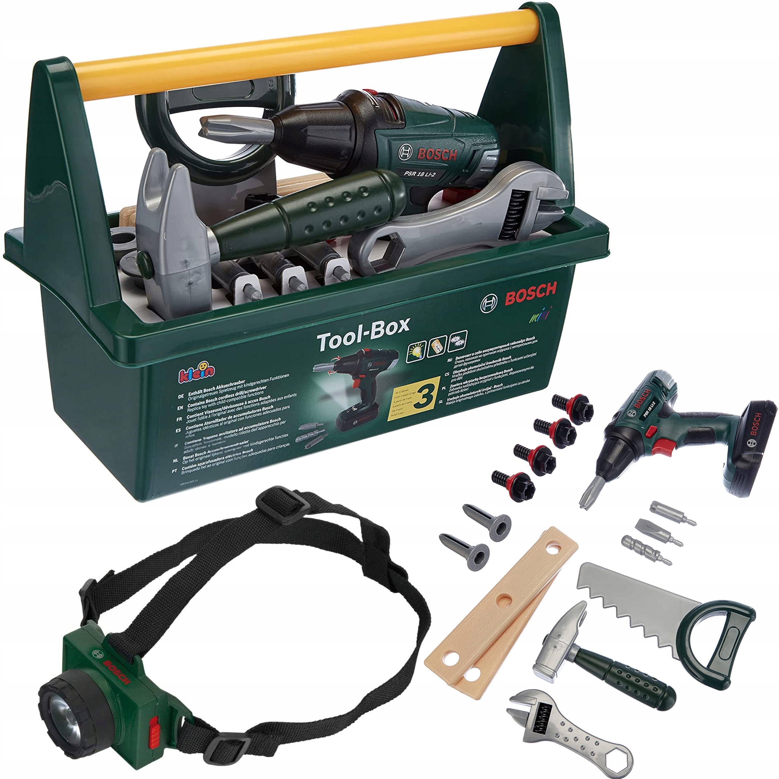 SKRZYNKA Z NARZĘDZIAMI DLA DZIECI BOSCH ZESTAW XXL