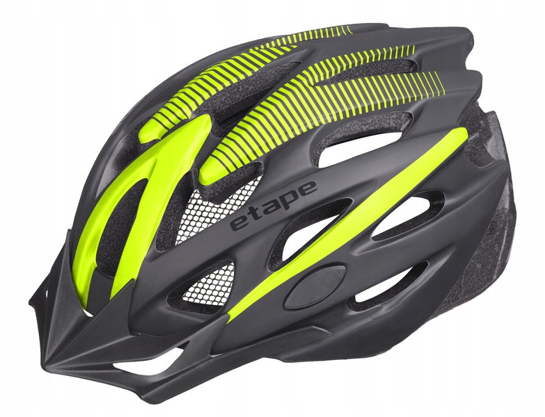 Etape Cyklistická Přilba Twister, černá/žlutá Fluo Mat Velikost S/m 55-58 C