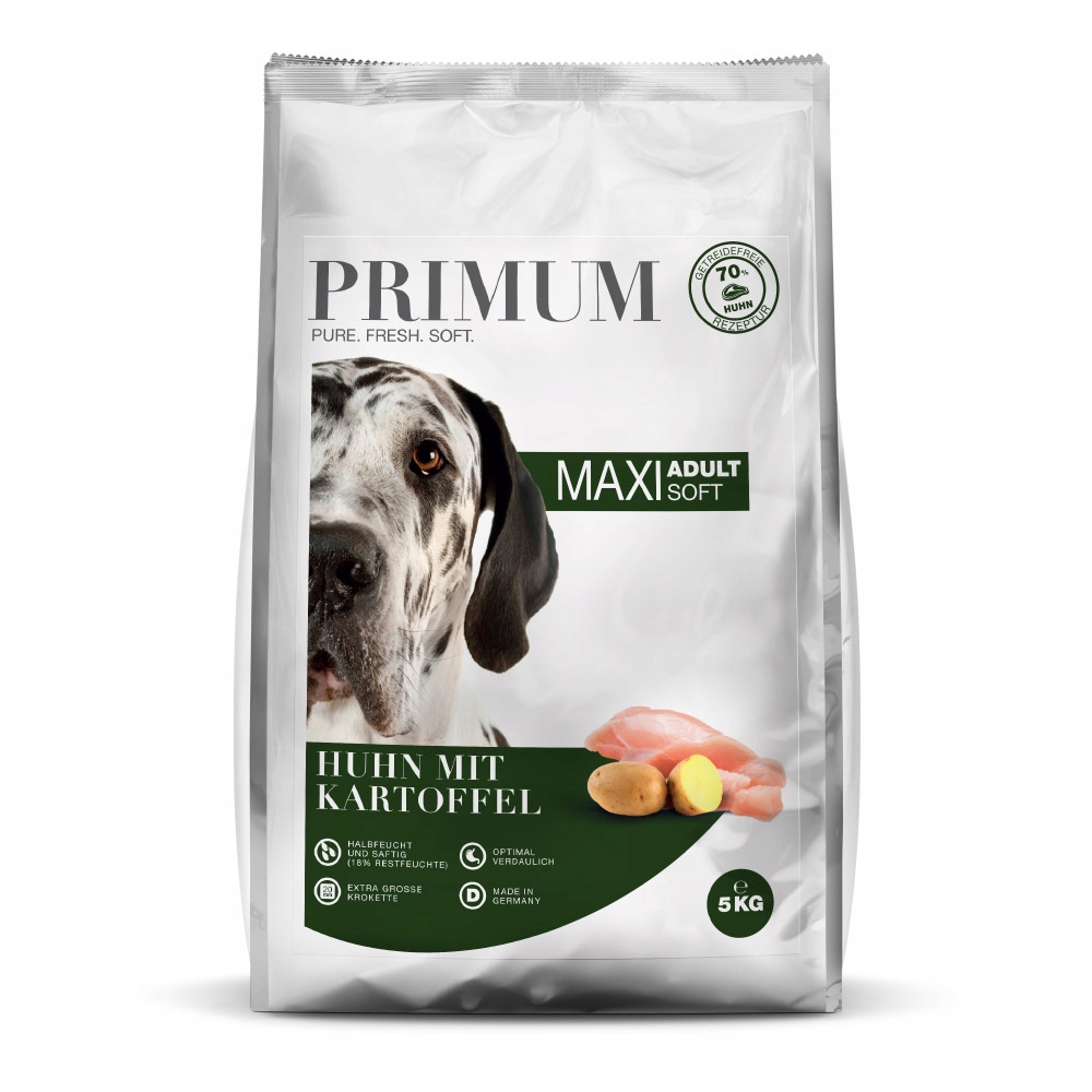 Karma półwilgotna Primum Soft Adult Maxi Huhn 15 kg (kurczak)DUŻY Granulat