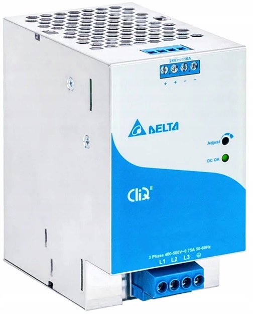 Zasilacz Napięciowy Trójfazowy 3 Fazy Din 240W 10A 24V 3F Delta Electronics
