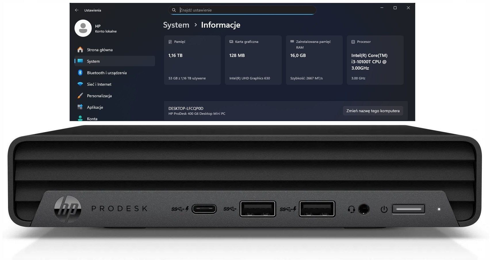 Hp Prodesk 400 G6 Mini - Niska cena na Allegro