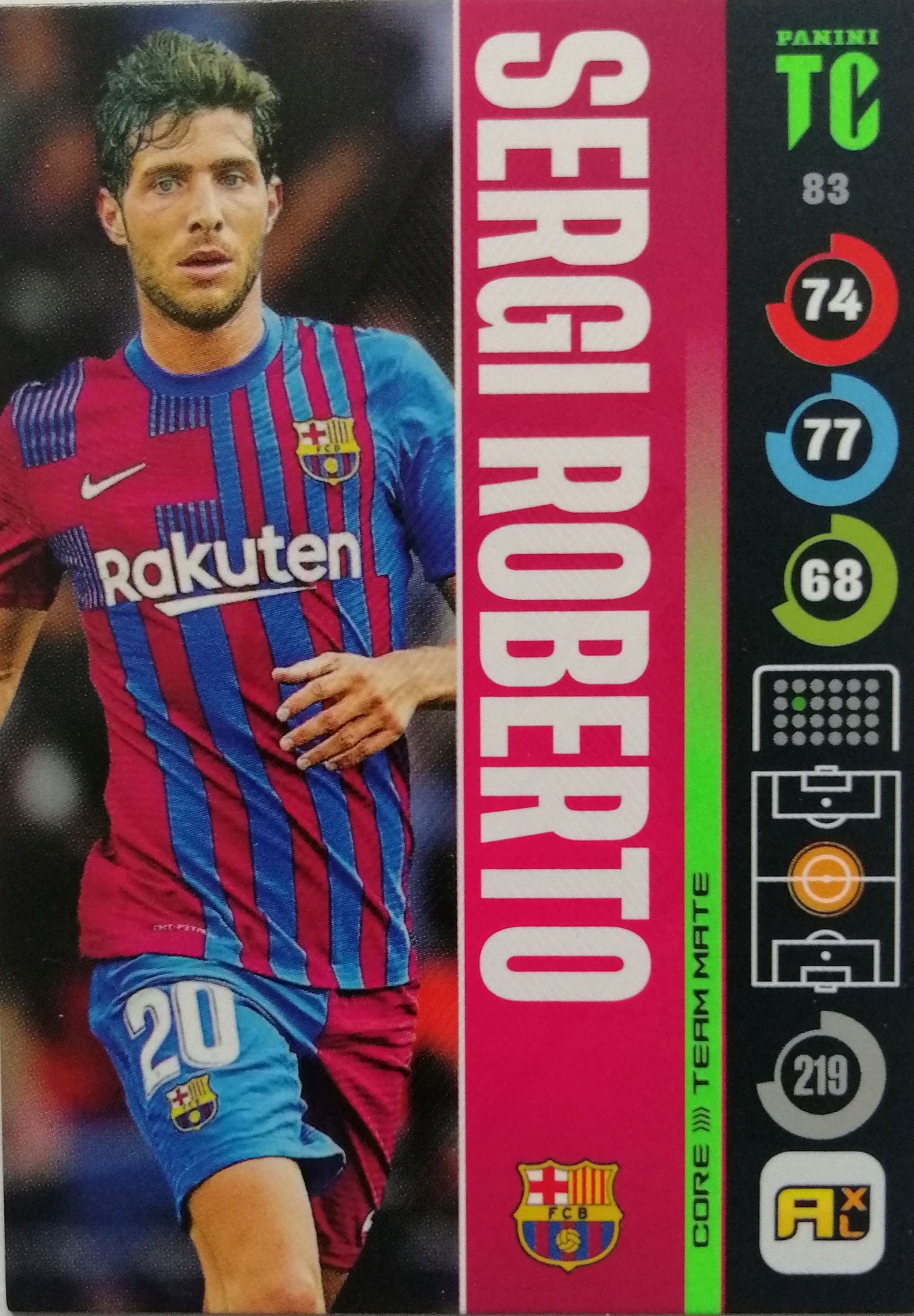 Panini Top Class Team Mate 83 Sergi Roberto Barca