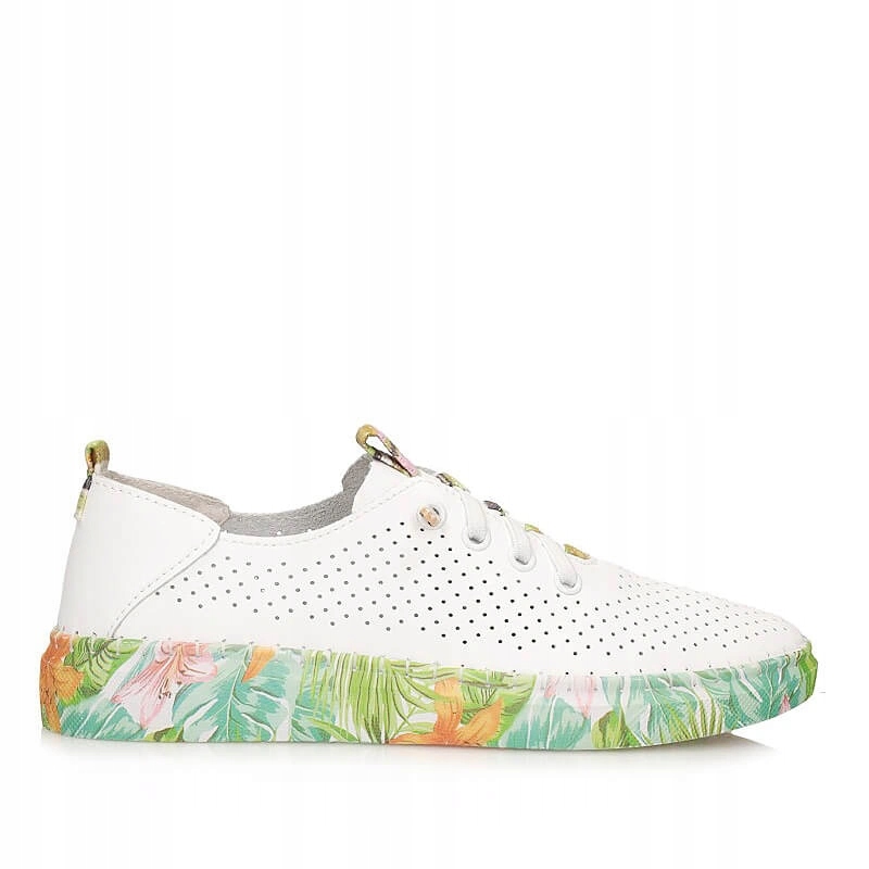 Dámské polobotky Artiker 58C0441 bílé, nazouvací, kožené, děrované