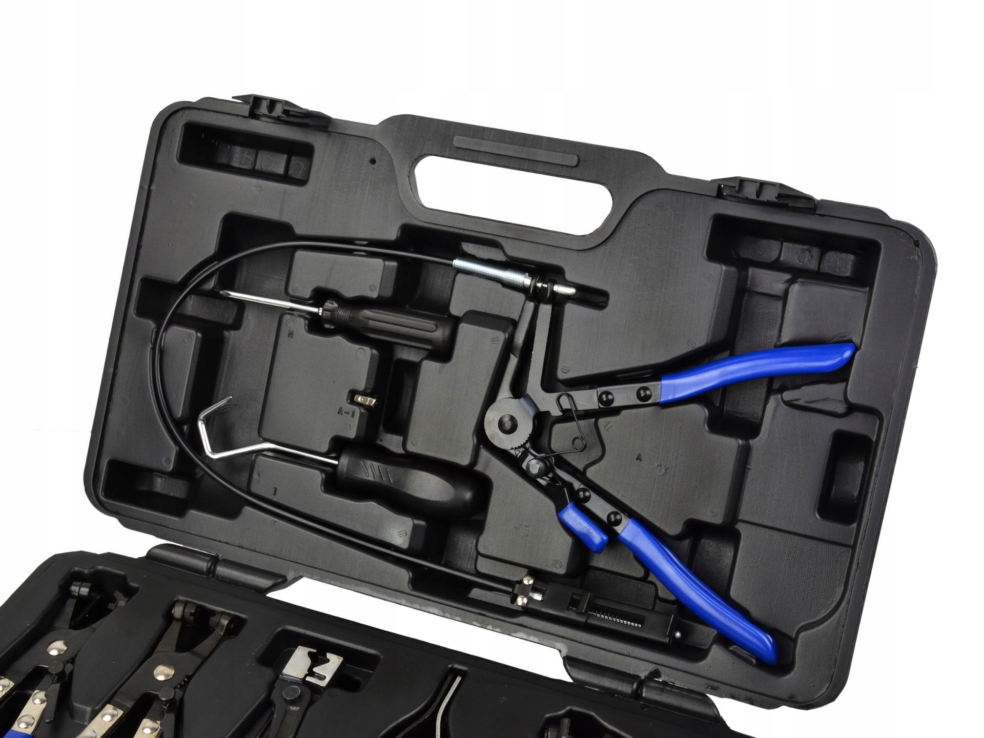 GEKO ZESTAW SZCZYPCE DO OPASEK TAŚMOWYCH 9 ELEMENTÓW Z DŁUGĄ LINKĄ G01655 Waga produktu z opakowaniem jednostkowym 2 kg