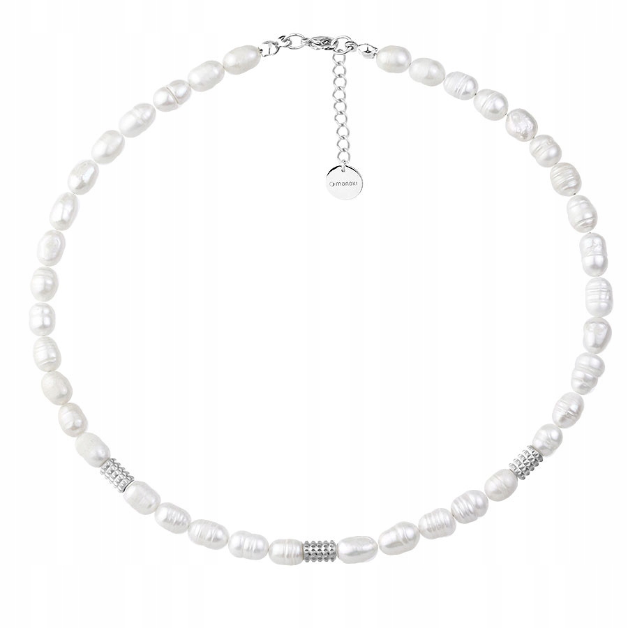 Dámský náhrdelník Manoki perla 43 cm bílý