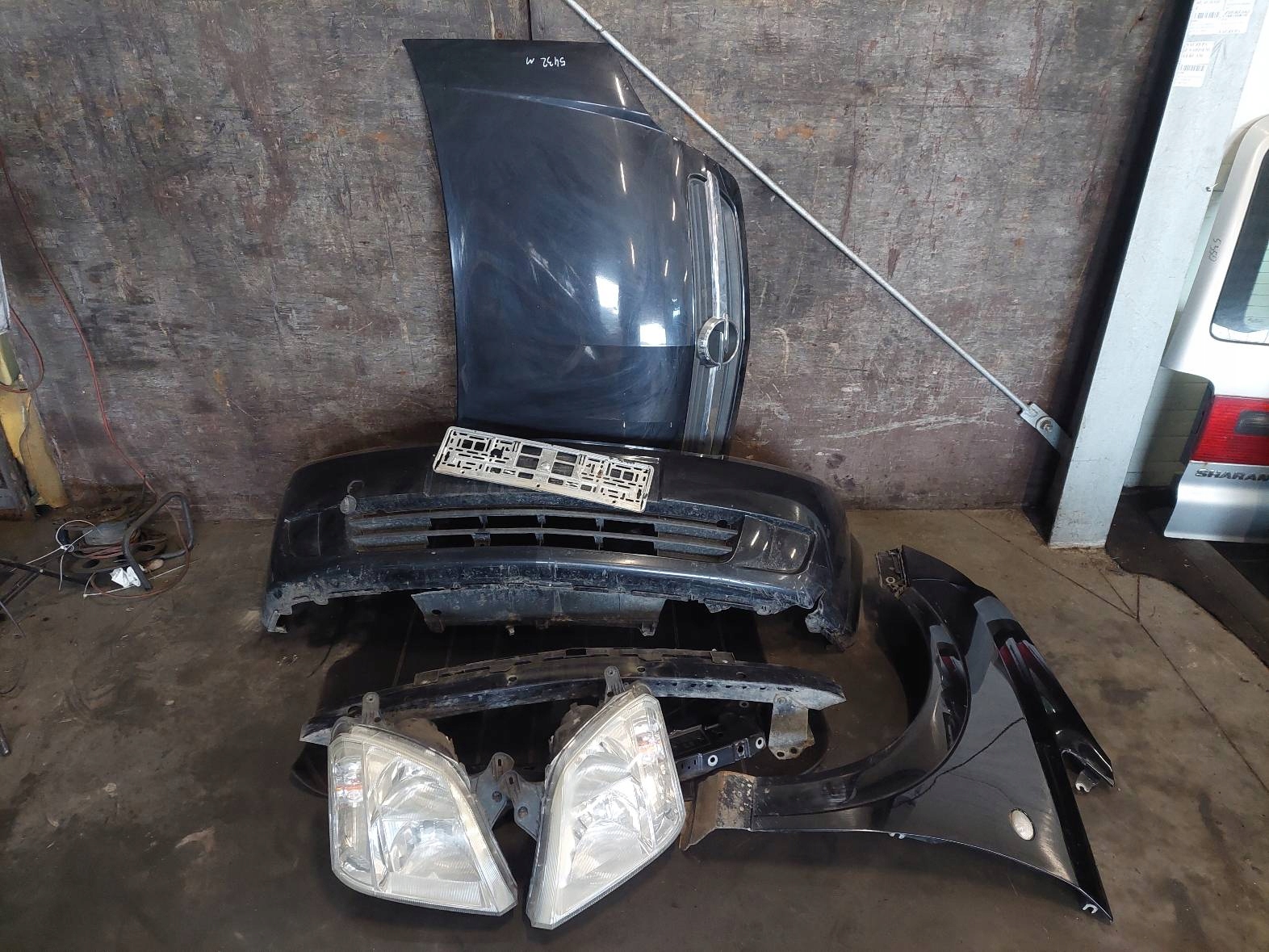 complete front OPEL MERIVA A bonnet bumper lights fender