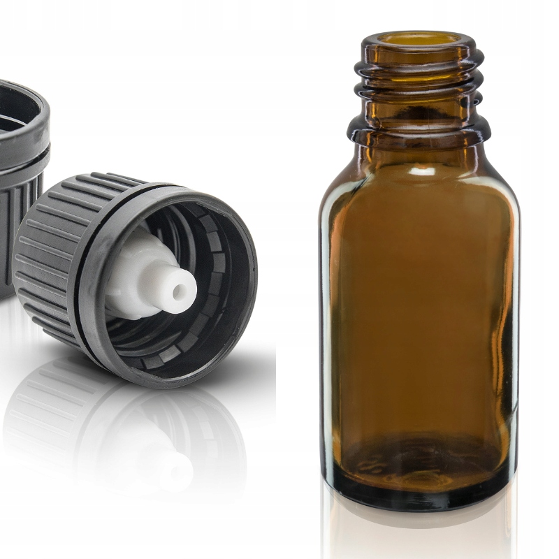 

Butelka szklana 10ml z kroplomierzem czarnym 5 szt