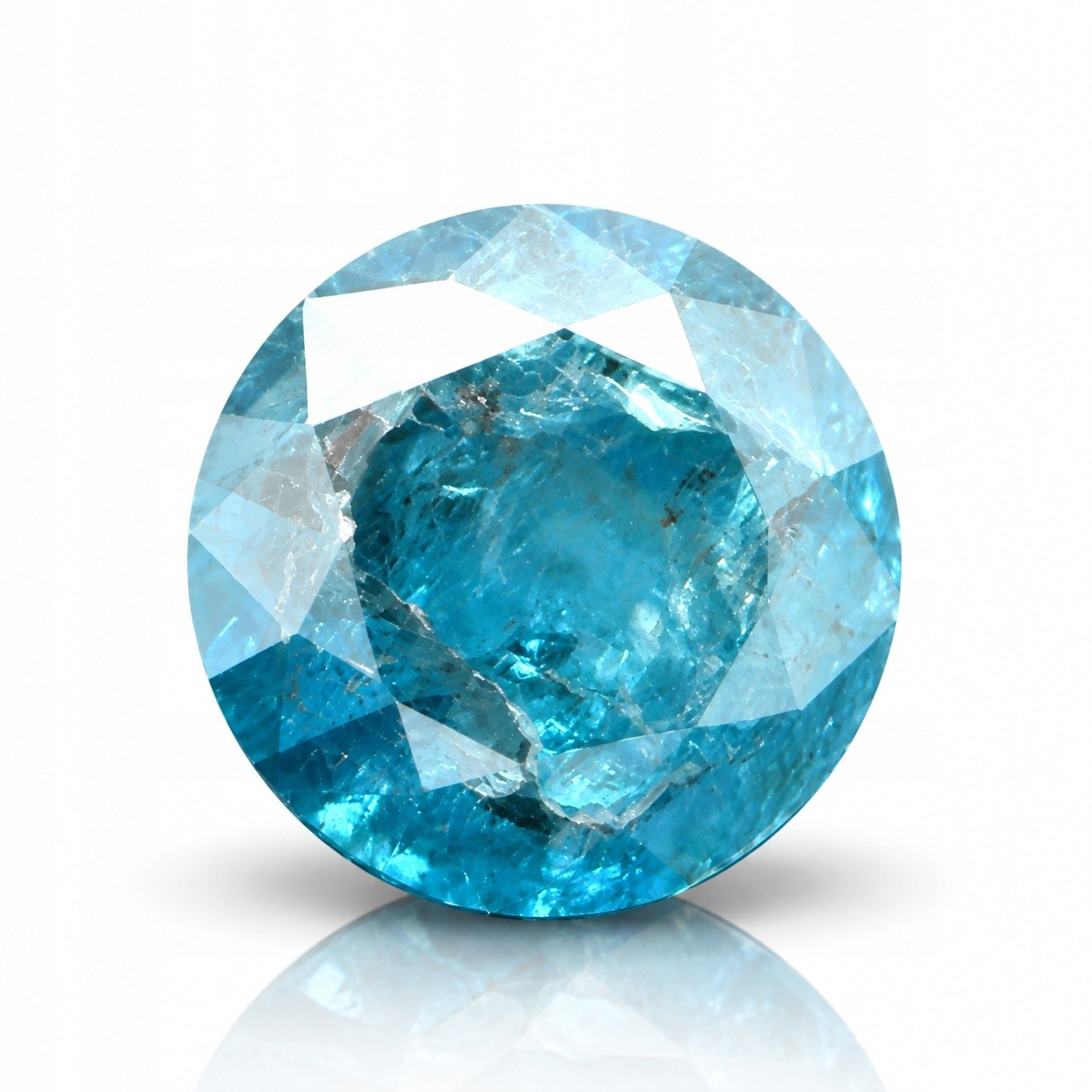 Přírodní diamant 0.22 ct Modrý Briliant I3 certifikát Wbd