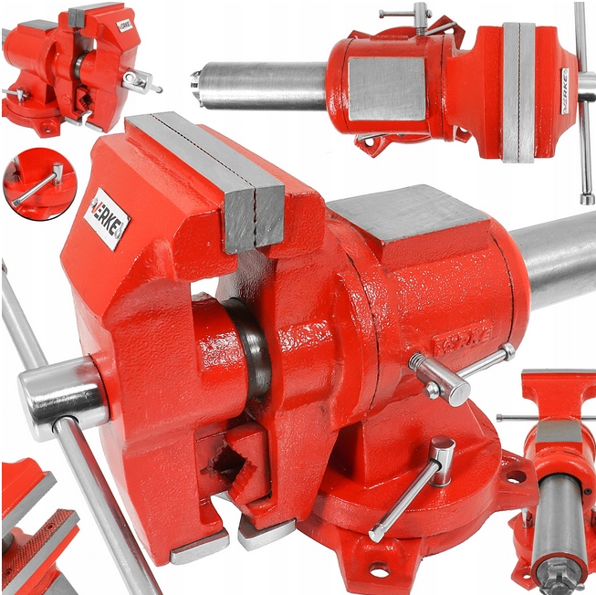 Imadło Ślusarskie Obrotowe Kowadłem Żeliwne 100mm