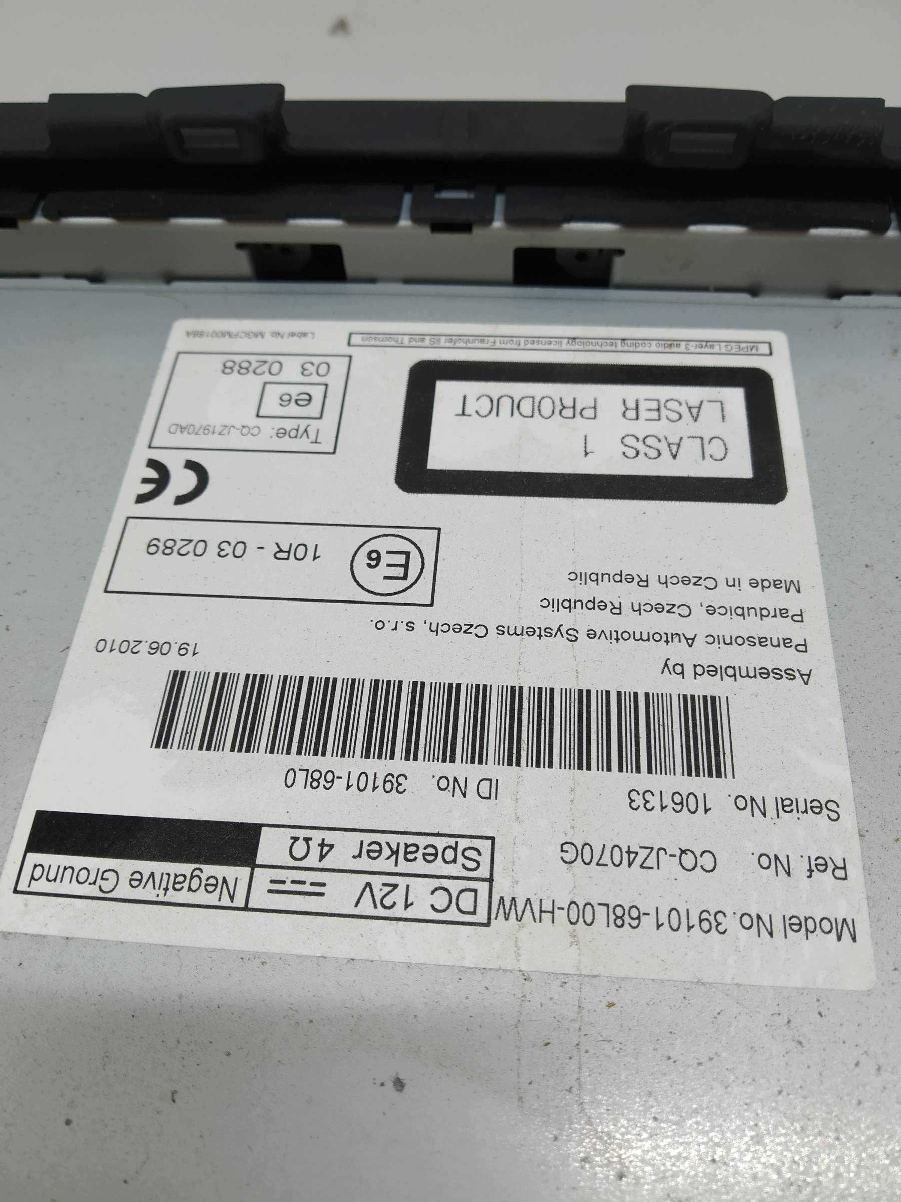RADIO 3910168L00HVW Suzuki Swift V (2010-2017)