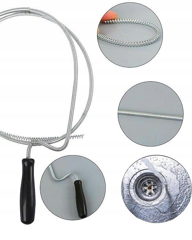 PRZEPYCHACZ UDRĄŻNIAJĄCY ŻMIJKA DO RUR WC ZLEWU Rodzaj spirala kanalizacyjna