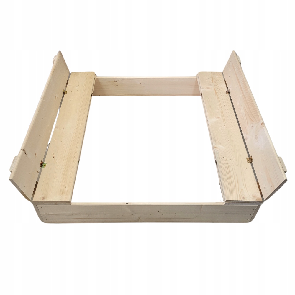 PIASKOWNICA DREWNIANA ZAMYKANA ŁAWKI 120x120cm SZYBKI MONTAŻ JAKOŚĆ PREMIUM Marka Skandynawski Dom