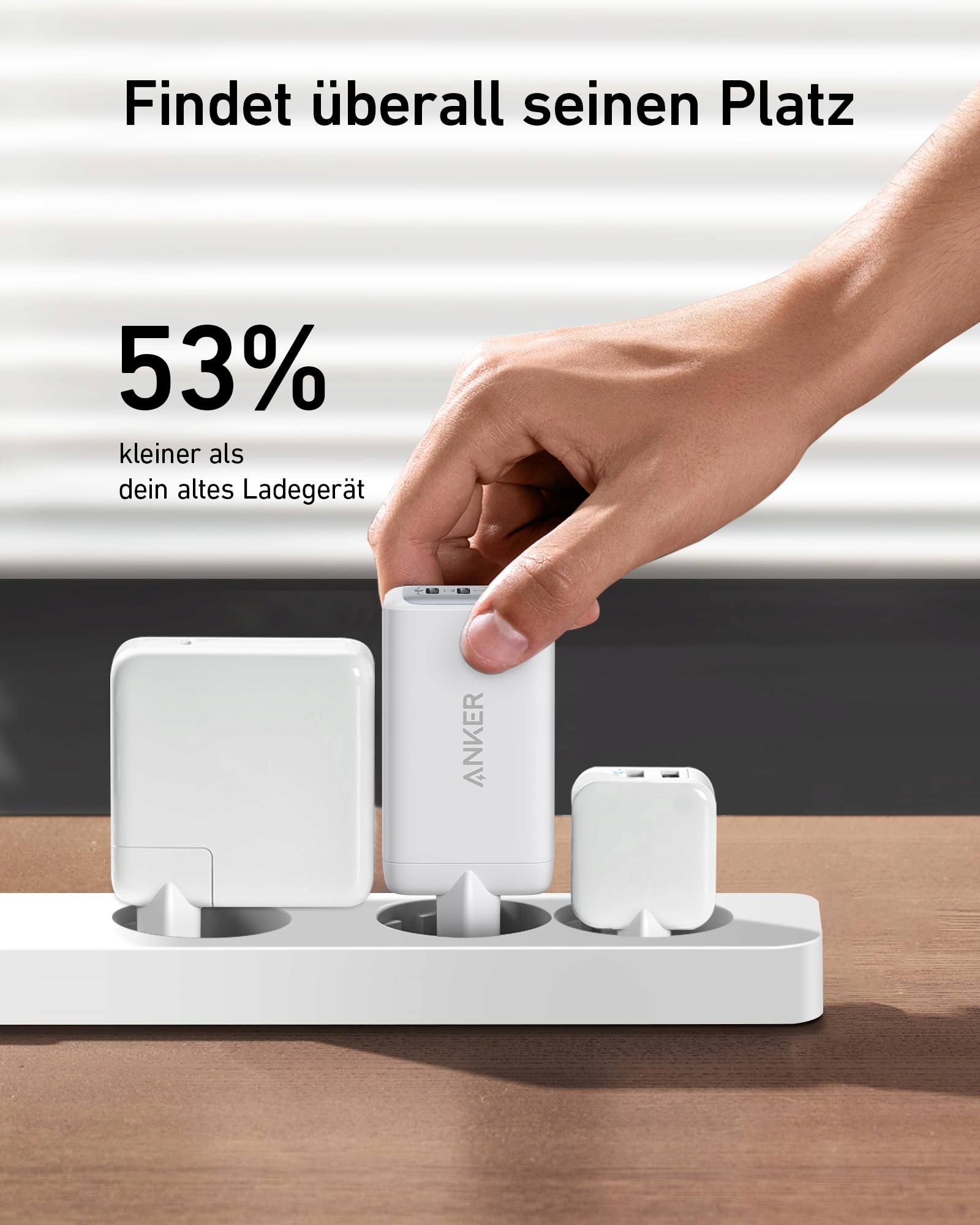 ANKER USB C Ładowarka Nano II 65W 3-Port Szybkie Ładowanie — miniatura 4