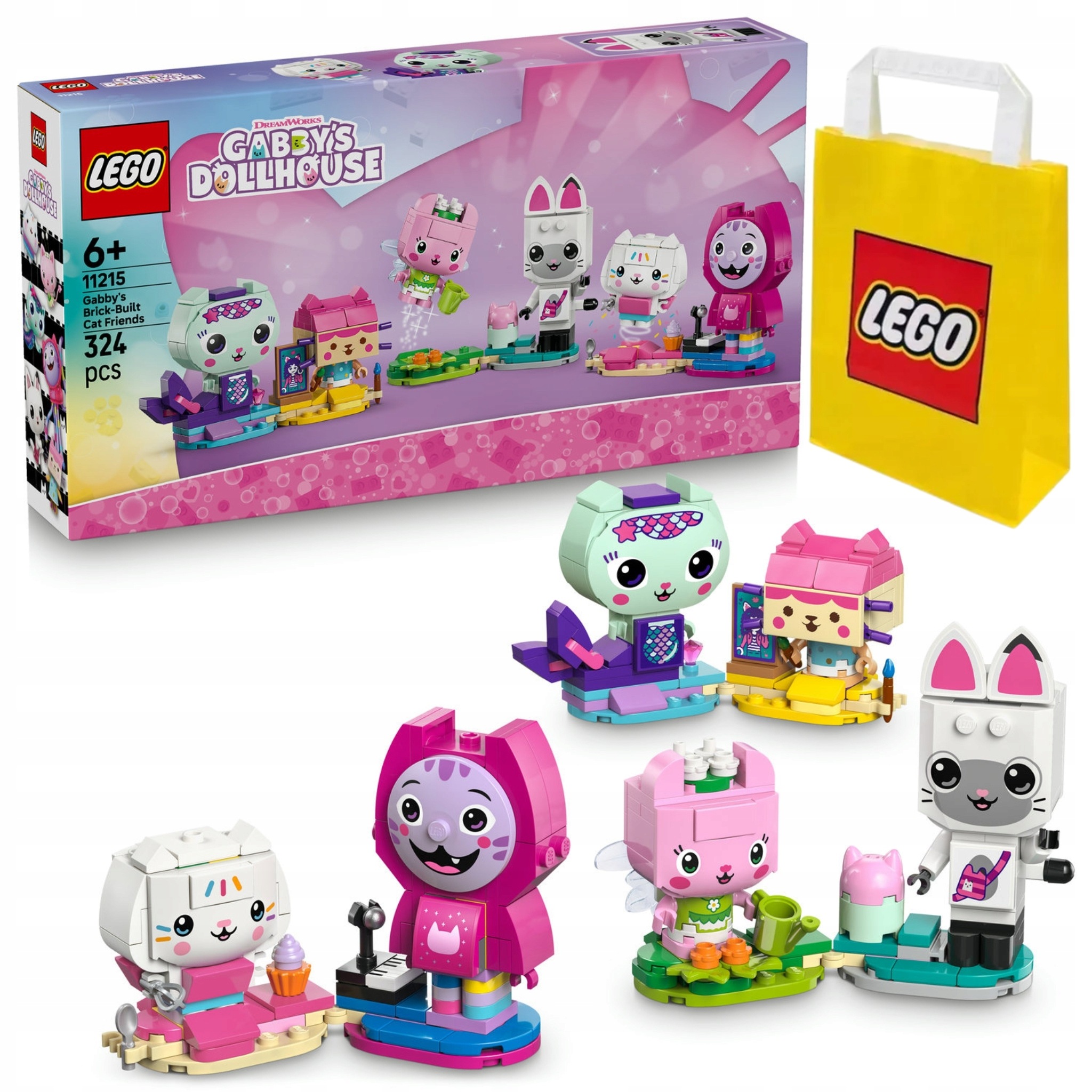 Lego Gabby's Dollhouse 11215 Kočičí Přátelé Věk 6+KATALOG Taška Dárek