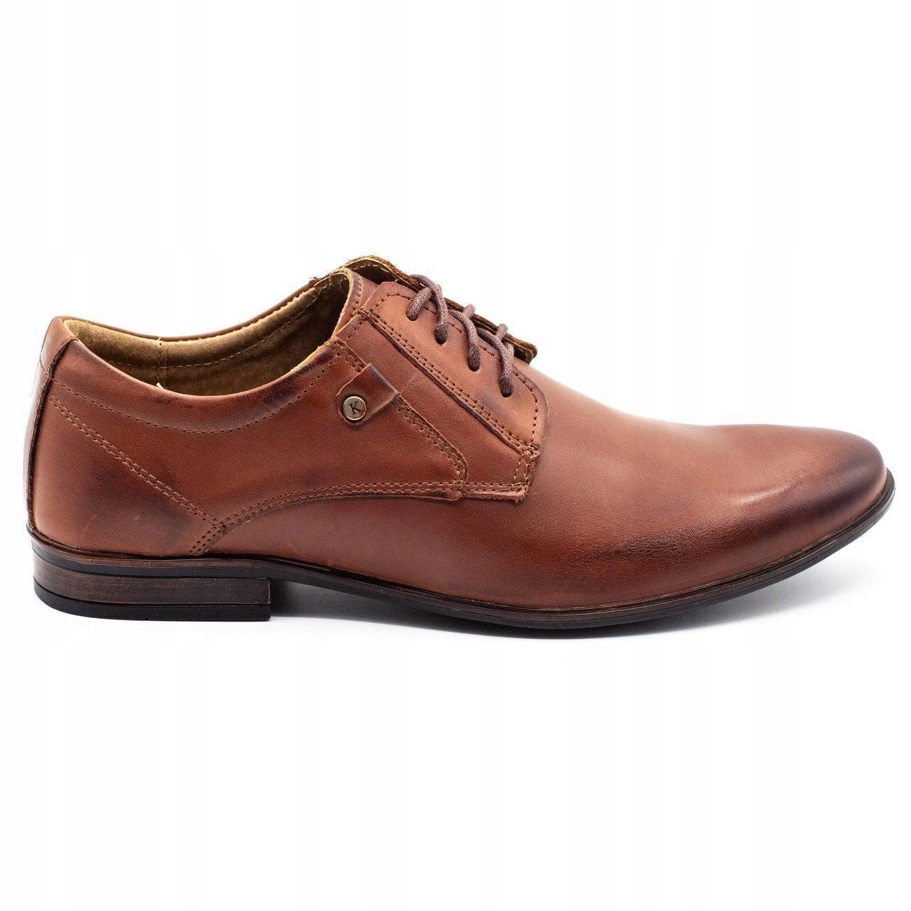 Elegantní pánské kožené společenské šněrovací boty casual 850 hnědé 40