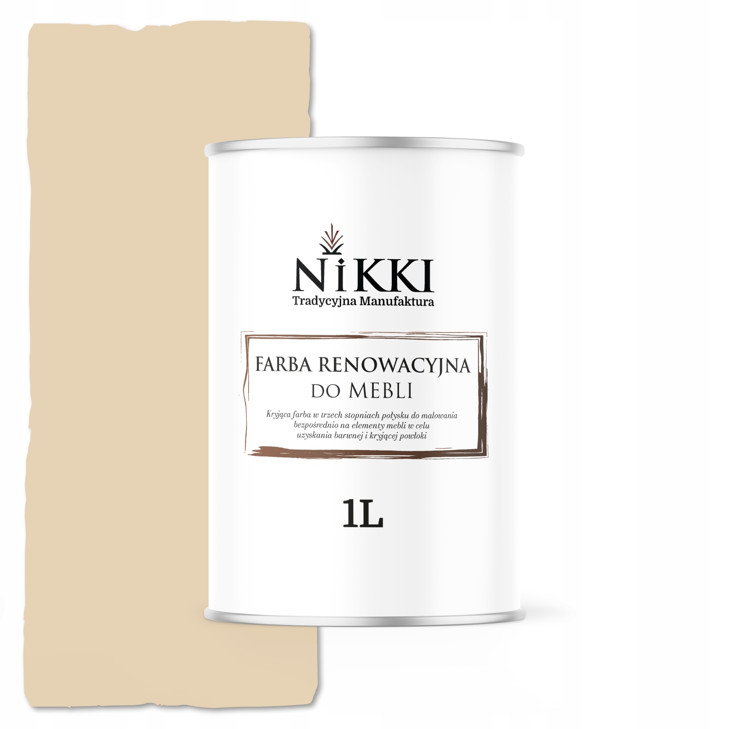 Farba Do Mebli Kuchennych Frontów Szafek Kremowy Beżowy RAL1015 Satyna 1L