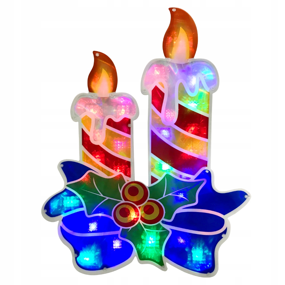 

Ozdoba świecąca świąteczna na okno Led Świeczki