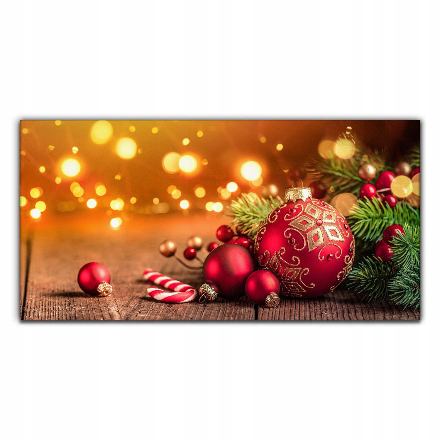 Obraz na plátne Červené lízatkové gule 140 x 70 cm