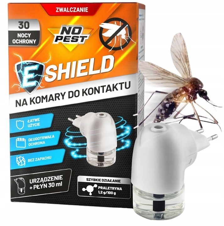 ELEKTRO NA KOMARY MUCHY MOLE DO KONTAKTU E-SHIELD NO PEST 30ML 30 NOCY