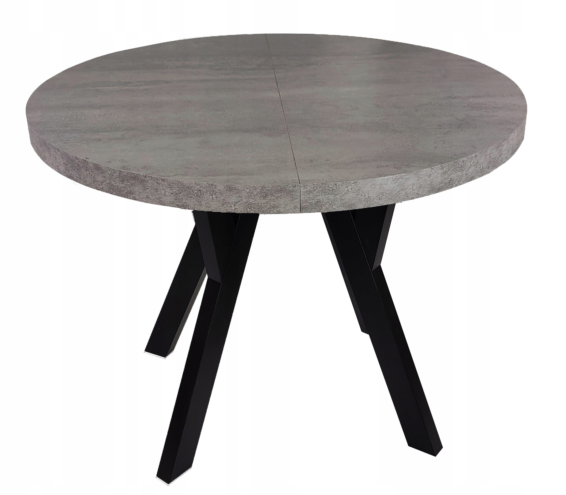 Stół Czarny okrągły Beton Jasny nierozkładany Ø100
