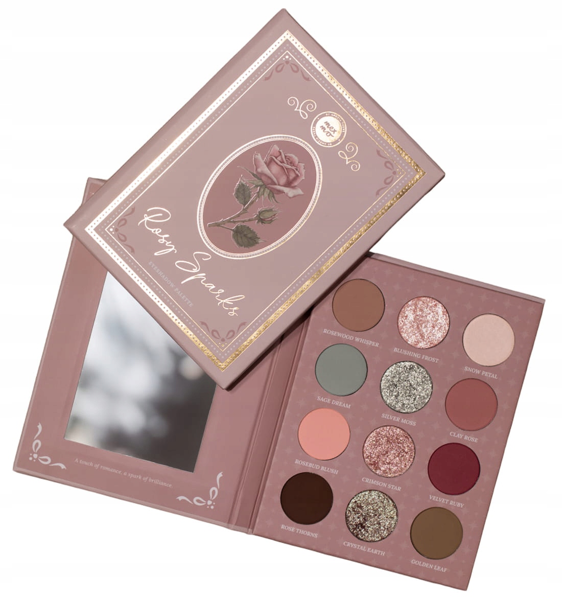 Mexmo Rosy Sparks Eyeshadow Palette Paleta 12 cieni do powiek