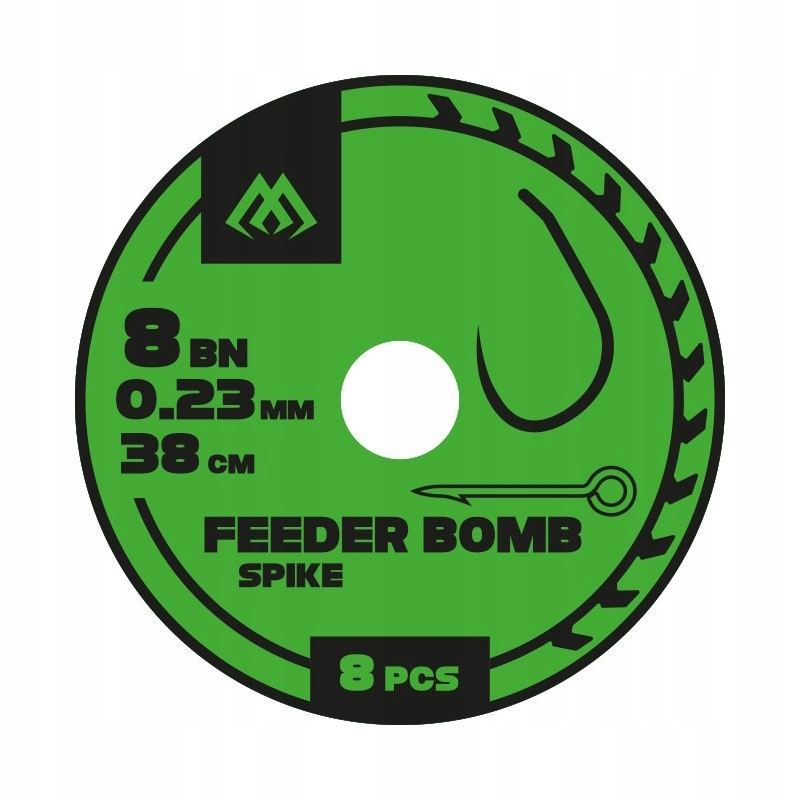Przypony Mikado Feeder Bomb Z Igłą Hak Bez Zadziora Nr 8 Żyłka 0.23mm 38cm