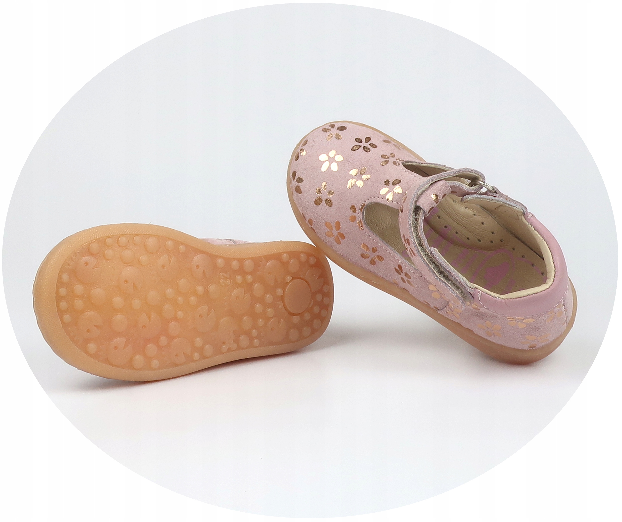 RENBUT POLSKIE PÓŁBUTY BALERINKI SKÓRZANE 25 Kolor różowy