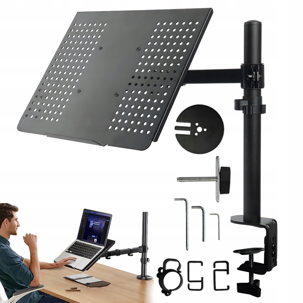Regulovatelný Stolní Držák Pro LCD Monitor 13"-32", Robustní A Notebook 16"