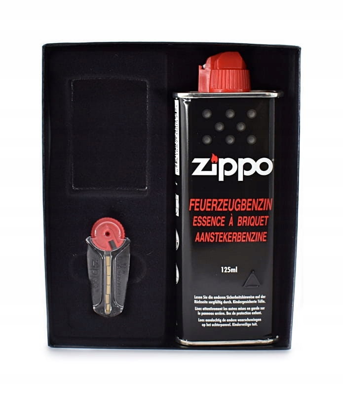 

Pudełko Na Zapalniczkę Zippo Z Benzyną I Kamieniam