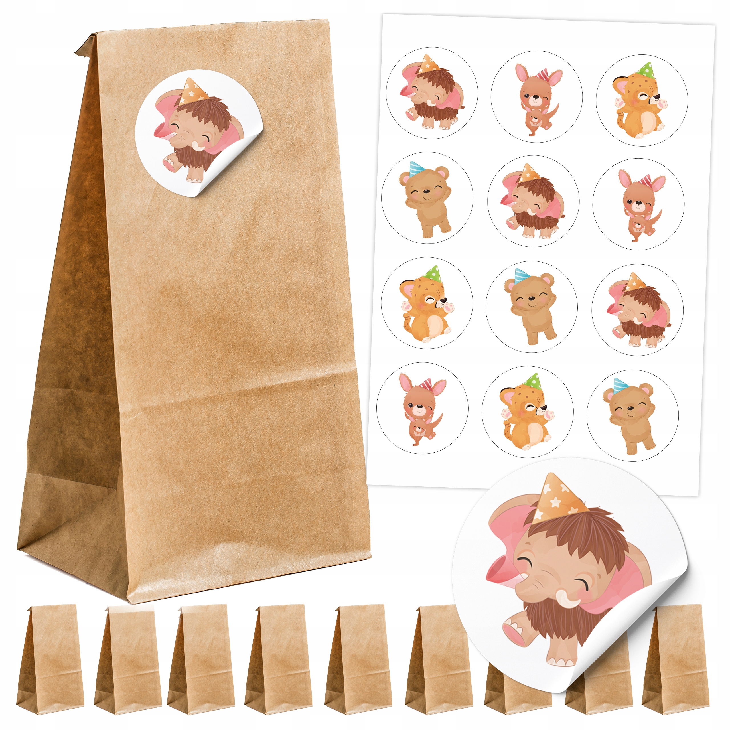 

Torebki Naklejki słodycze cukierki Las