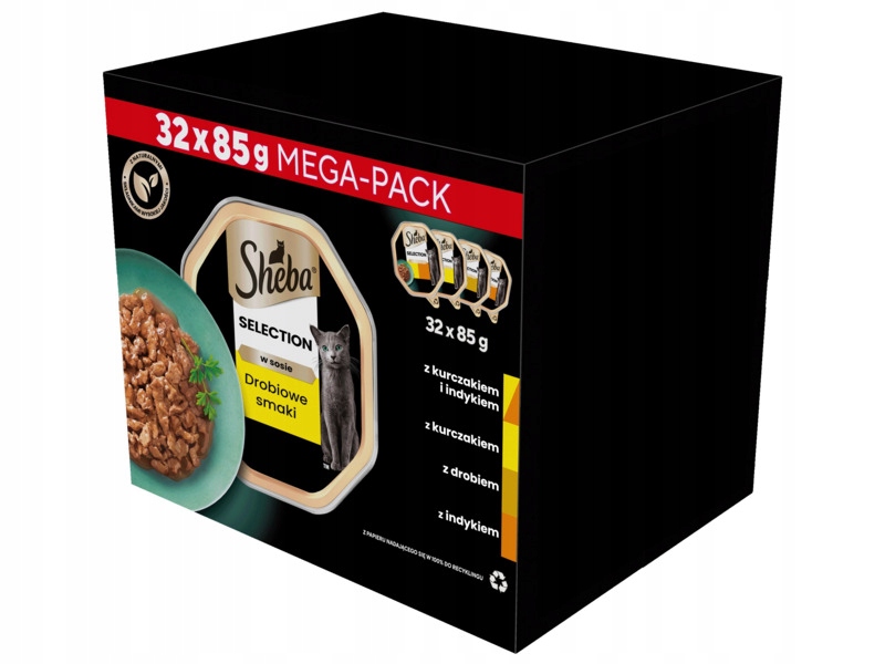 Karma dla kota Sheba Select Slices Drobiowe smaki (32 x 85 g)