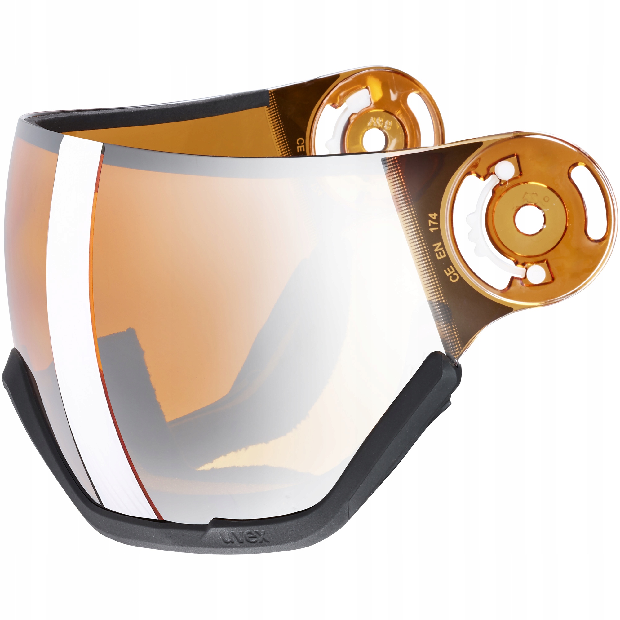 Sklo/hledí pro helmu Uvex Instinct Visor oranžovo-stříbrné S3