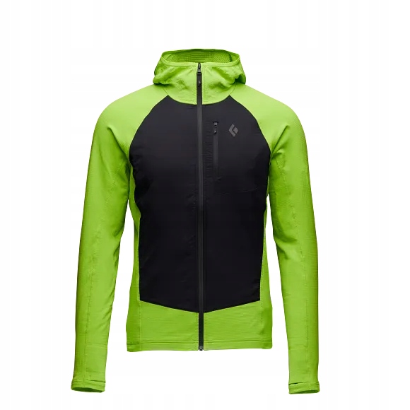 Bluza męska Black Diamond Coefficient Lt Hybrid Hoody Lime Green Black