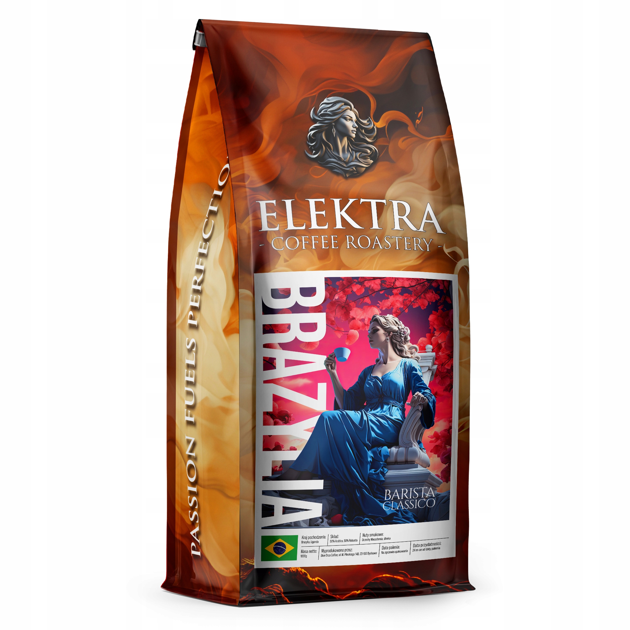 Levně Káva zrnková 1 kg Brazílie Classico Blue Orca Coffee Elektra Line