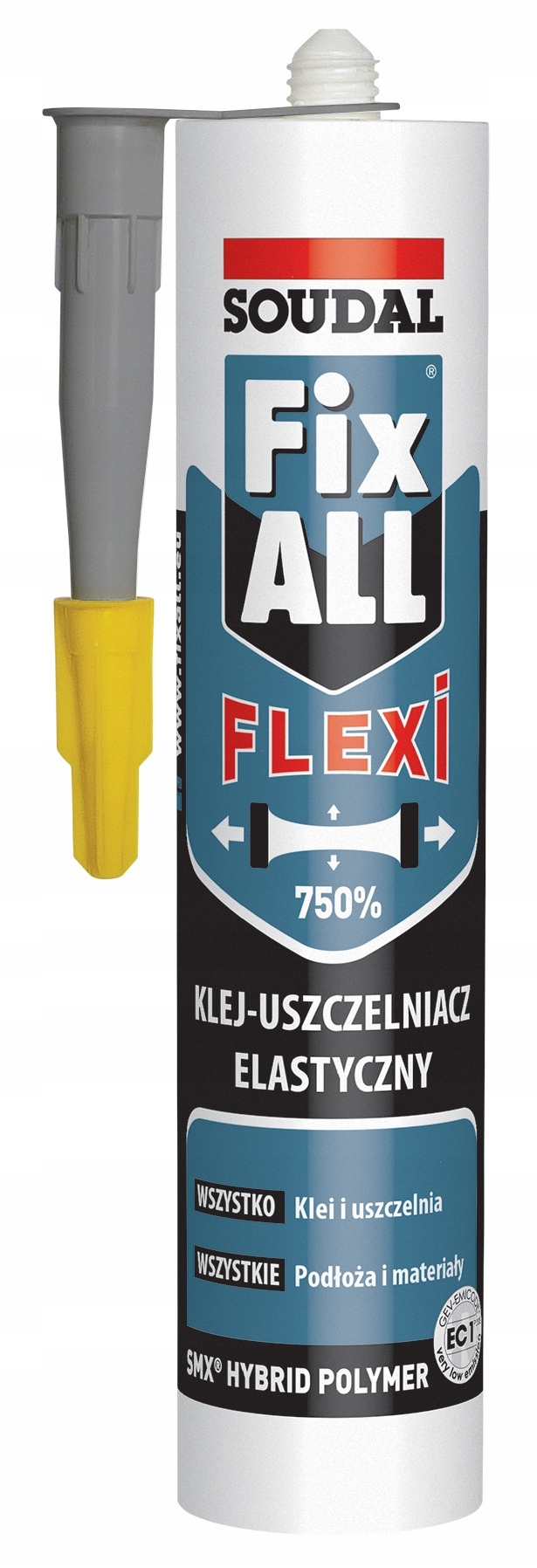 

Soudal Fix All Klej uszcz. hybrydowy 290 ml szary