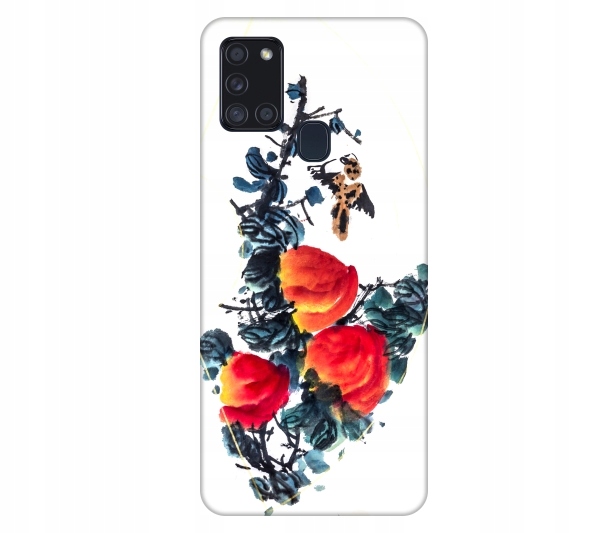 

Etui na telefon Samsung Galaxy A21s Kwiaty akwarel