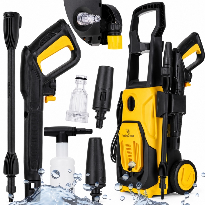 Myjka Ciśnieniowa 1800W Do Mycia Pianowica Kostki Elewacji Tarasu Pompa Dom